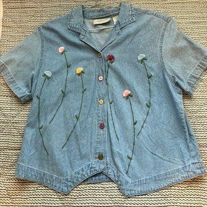 Vintage Jean Button Up (slightly Cropped)